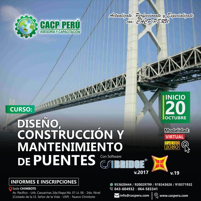 Diseño, Construcción Y Mantenimiento De Puentes Con Csi Bridge V.20 Y Sap 2000 V.19. 2019 - 1