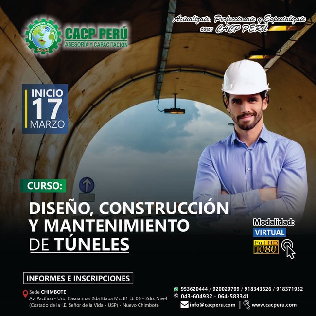 Diseño, Construcción Y Mantenimiento De Túneles. 2018 - 2