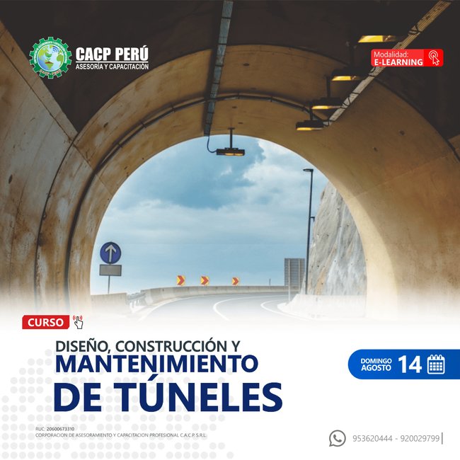 Diseño, Construcción Y Mantenimiento De Túneles. 2022 - 2 - E-Learning