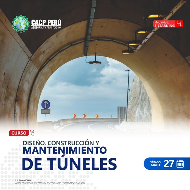 Diseño, Construcción Y Mantenimiento De Túneles 2023 - 1 -E-Learning