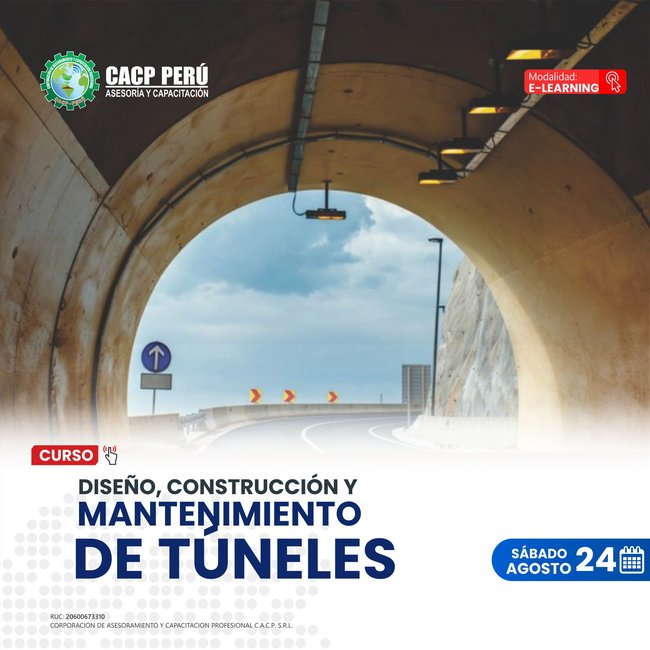 Diseño, Construcción Y Mantenimiento De Túneles 2024 - 2 E-Learning