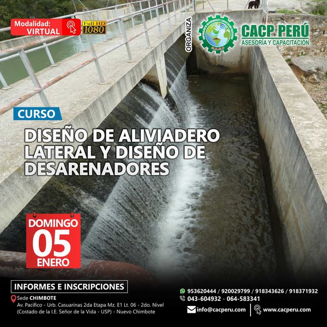Diseño De Aliviadero Lateral Y Diseño De Desarenadores. 2019 - 2
