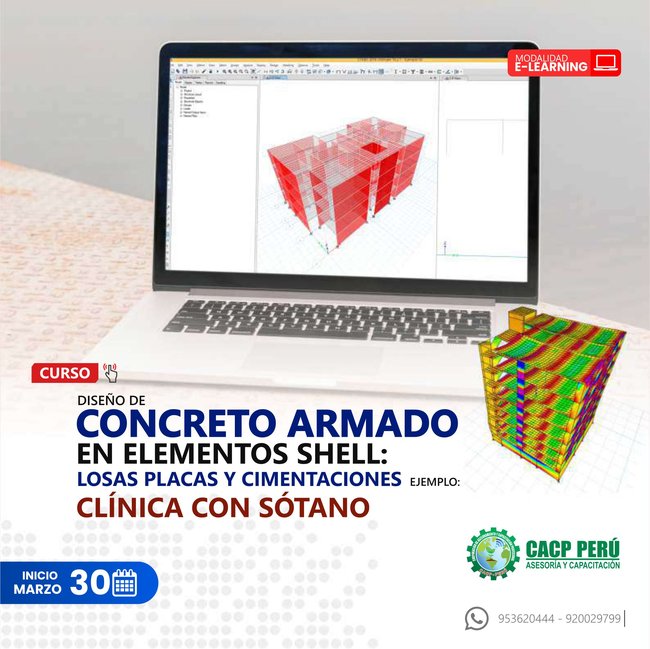 Diseño De Concreto Armado En Elementos Shell: Losas Placas Y Cimentaciones De Una Clínica Con Sótano 2024 - 1 E-Learning