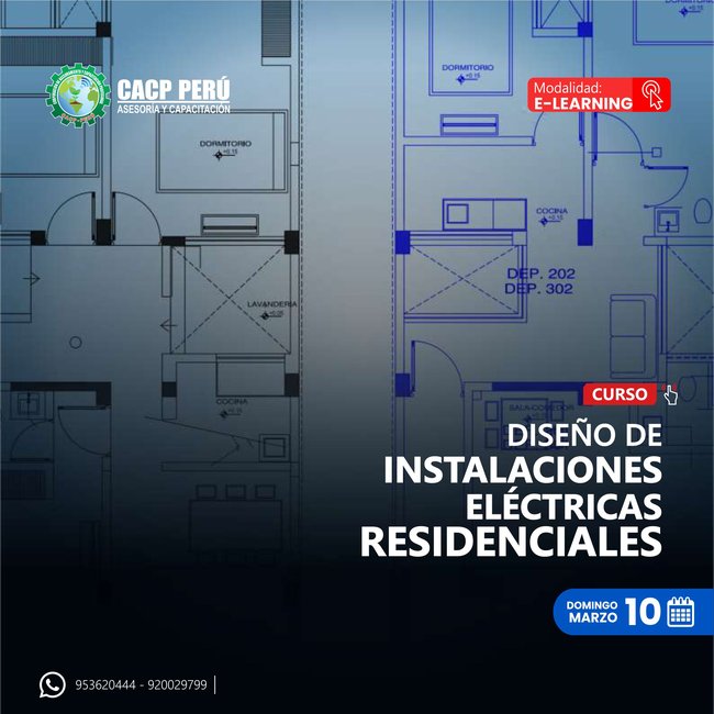Diseño De Instalaciones Eléctricas Residenciales 2024 - 1 E-Learning