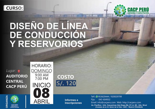 Diseño De Lineas De Conducción Y Diseño De Reservorios 2018 - 1