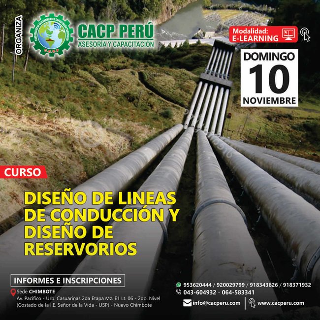 Diseño De Lineas De Conducción Y Diseño De Reservorios. 2019 - 2