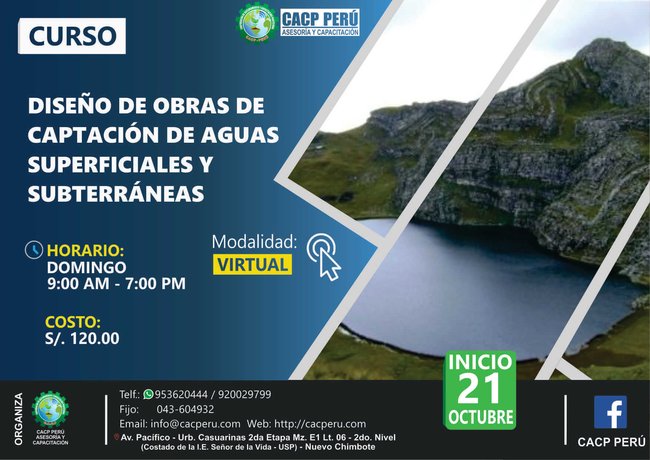 Diseño De Obras De Captación De Aguas Superficiales Y Subterráneas - 2018 - 2