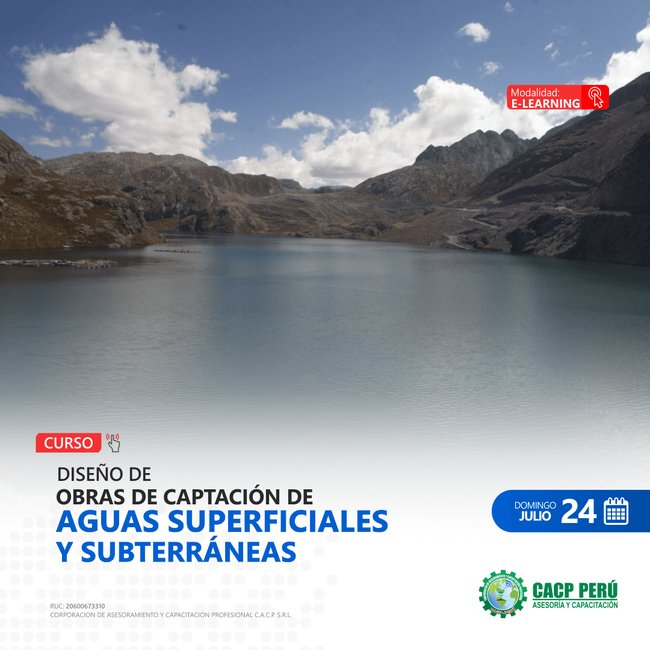 Diseño De Obras De Captación De Aguas Superficiales Y Subterráneas. 2022 - 2 - E-Learning