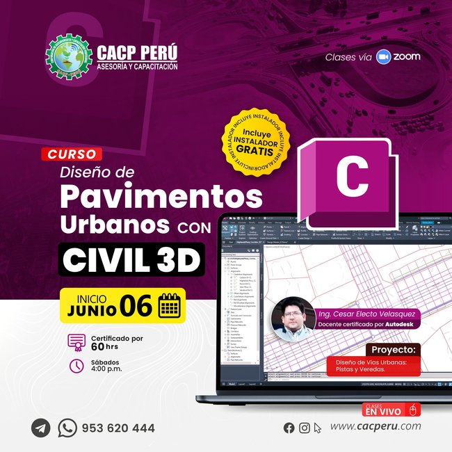 Diseño de Pavimentos Urbanos con Civil 3D 2026. 2026-1 O