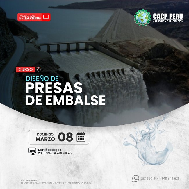 Diseño de presas de embalse. 2026-1 E