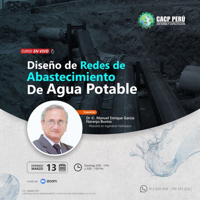 Diseño De Redes De Abastecimiento De Agua Potable. 2022 - 1