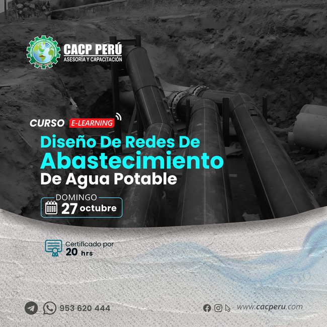 Diseño De Redes De Abastecimiento De Agua Potable. 2024 - 3 - E-Learning