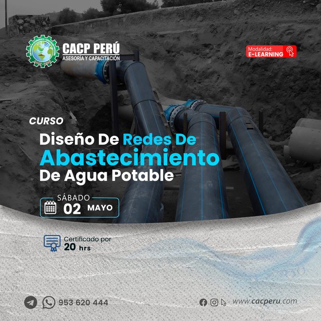 Diseño de redes de abastecimiento de agua potable. 2026-1 E
