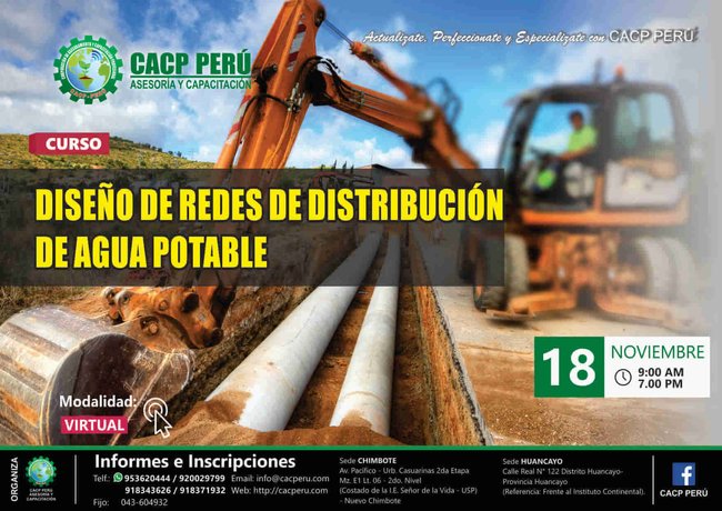 Diseño De Redes De Distribución De Agua Potable. 2018 - 2