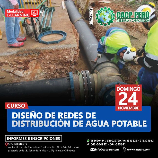 Diseño De Redes De Distribución De Agua Potable. 2019 - 2