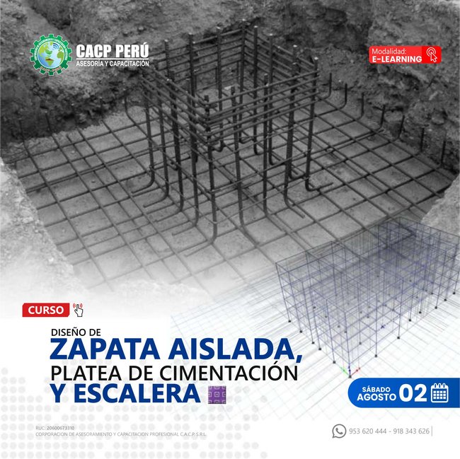 Diseño De Zapata Aislada, Platea De Cimentación Y Escalera. 2025 - 1 E-Learning