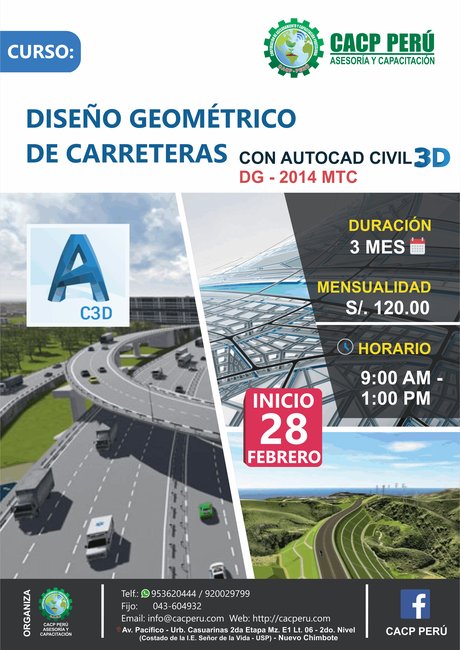 Diseño Geométrico De Carreteras Con Autocad Civil 3D Dg - 2014 Mtc. 2018 - 1