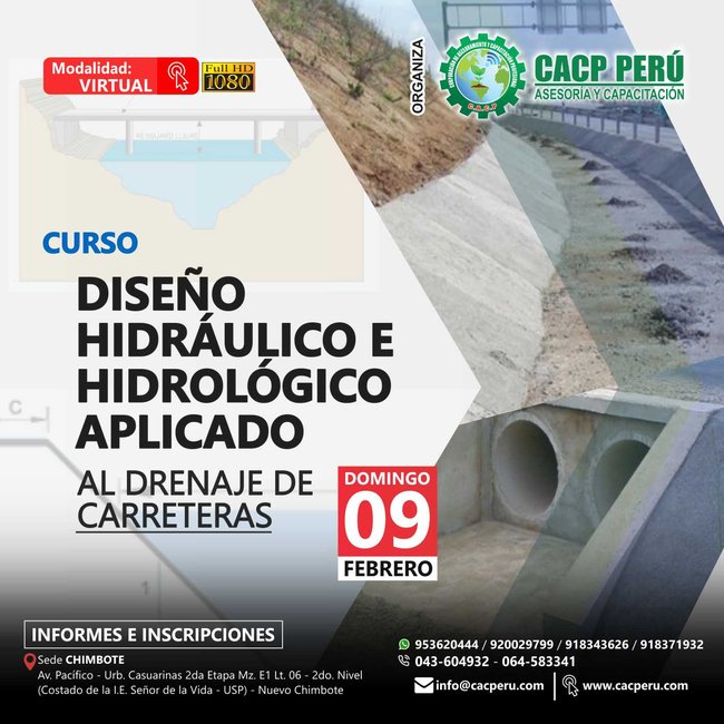 Diseño Hidráulico E Hidrológico Aplicado Al Drenaje De Carreteras. 2019 - 2