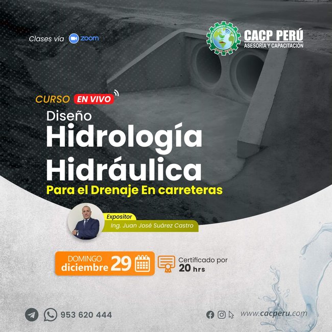 Diseño Hidrología - Hidráulica Para El Drenaje En Carreteras. 2024 - 2