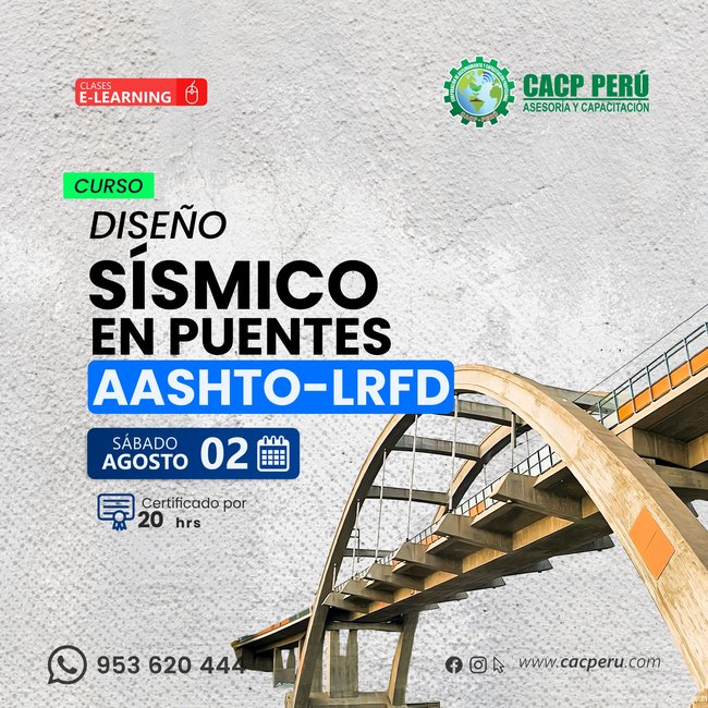 Diseño Sísmico En Puentes Aashto-Lrfd. 2025 - 1 E-Learning