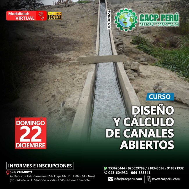 Diseño Y Cálculo De Canales Abiertos. 2019 - 2