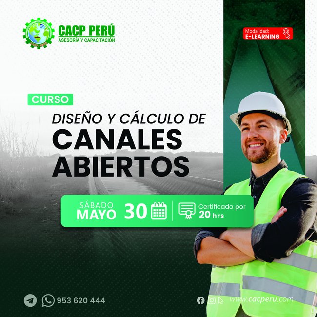 Diseño y cálculo de canales abiertos. 2026-1 E