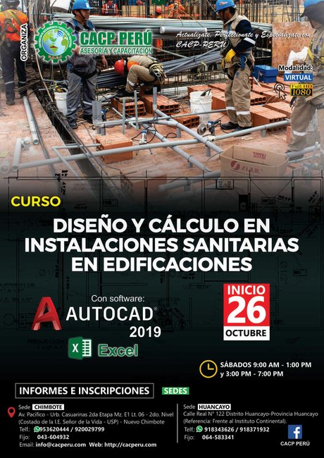 Diseño Y Cálculo En Instalaciones Sanitarias En Edificaciones. 2019 - 2