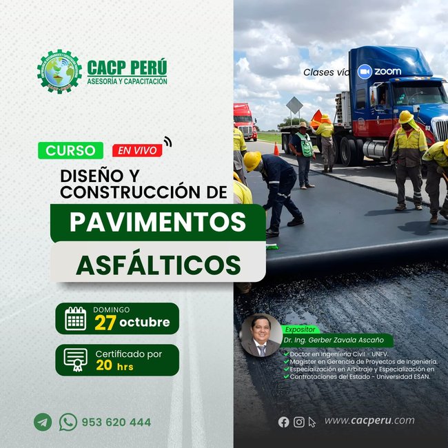 Diseño Y Construcción De Pavimentos Asfálticos 2024 - 2
