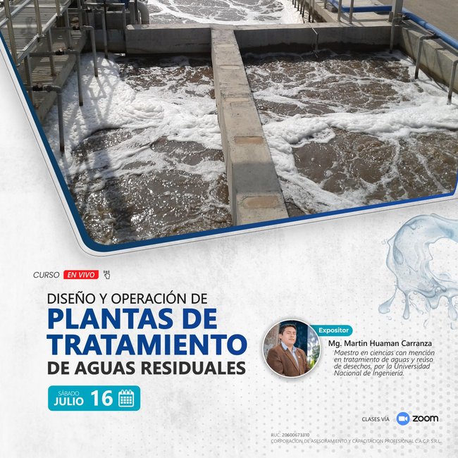 Diseño Y Operación De Plantas De Tratamiento De Aguas Residuales. 2022 - 1