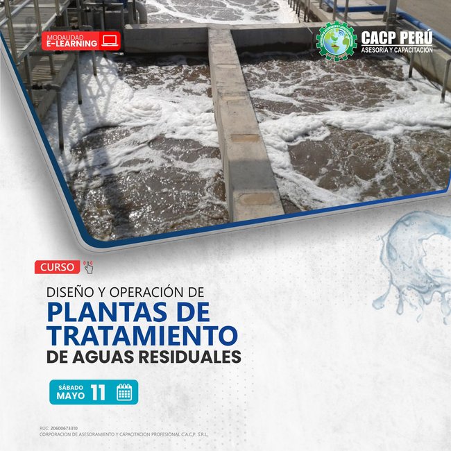 Diseño Y Operación De Plantas De Tratamiento De Aguas Residuales 2023 - 2.3 E-Learning