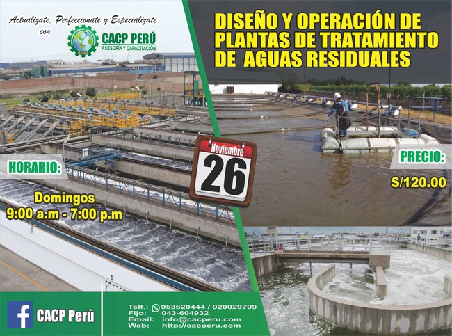 Diseño Y Operación De Plantas De Tratamiento De Aguas Residuales