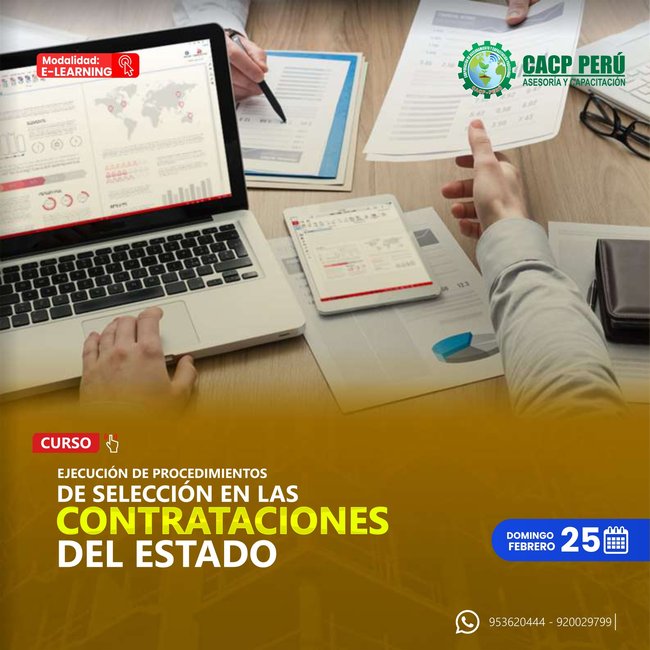 Ejecución De Procedimientos De Selección En Las Contrataciones Del Estado. 2023 - 2.2 E-Learning