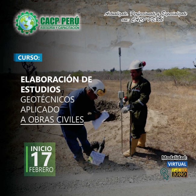 Elaboración De Estudios Geotécnicos Aplicado A Obras Civiles. 2018 - 2