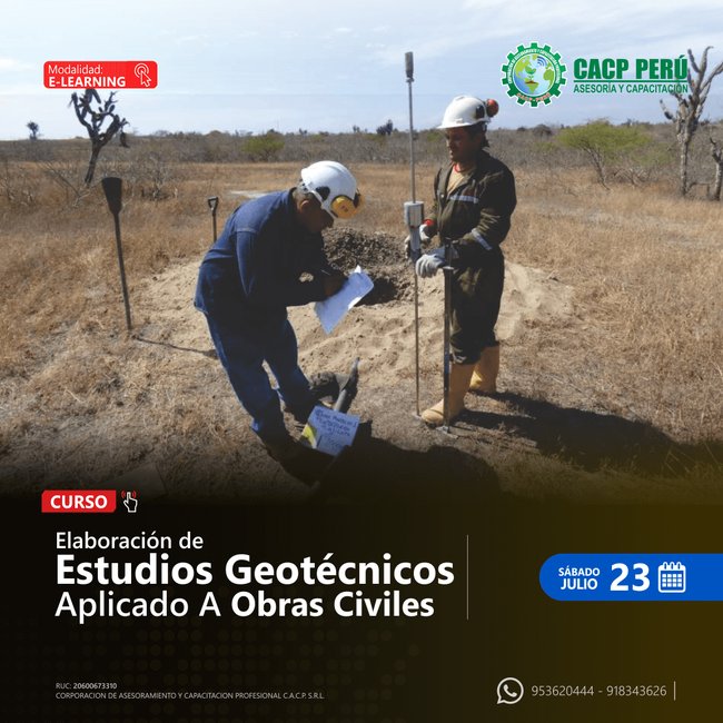 Elaboración De Estudios Geotécnicos Aplicado A Obras Civiles. 2022 - 2 - E-Learning