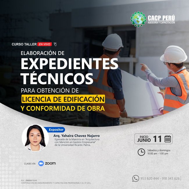 Elaboración De Expedientes Técnicos Para Obtención De Licencia De Edificación Y Conformidad De Obra. 2022 - 2