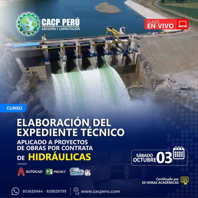 Elaboración Del Expediente Técnico Aplicado A Proyectos De Obras Por Contrata De Hidráulicas. 2020 - 1