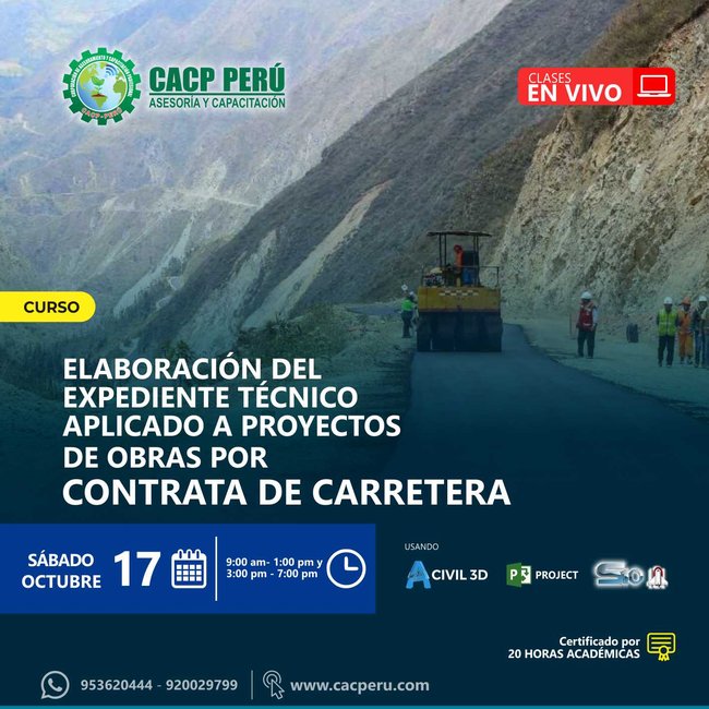 Elaboración Del Expediente Técnico Aplicado A Proyectos De Obras Por Contrata De Carretera. 2020 - 1