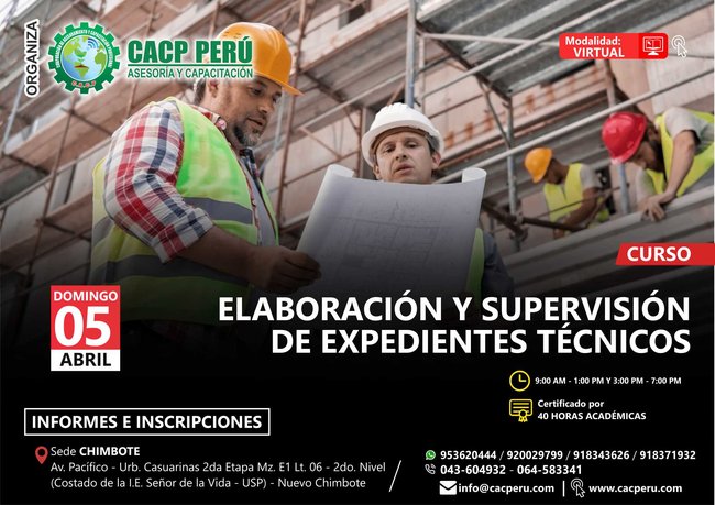 Elaboración Y Supervisión De Expedientes Técnicos. 2020 - 1 - Pack