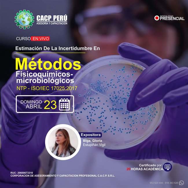 Estimación De La Incertidumbre En Métodos Fisicoquímicos-Microbiológicos Según La Ntp - Iso/Iec 17025:2017. 2023 - 1