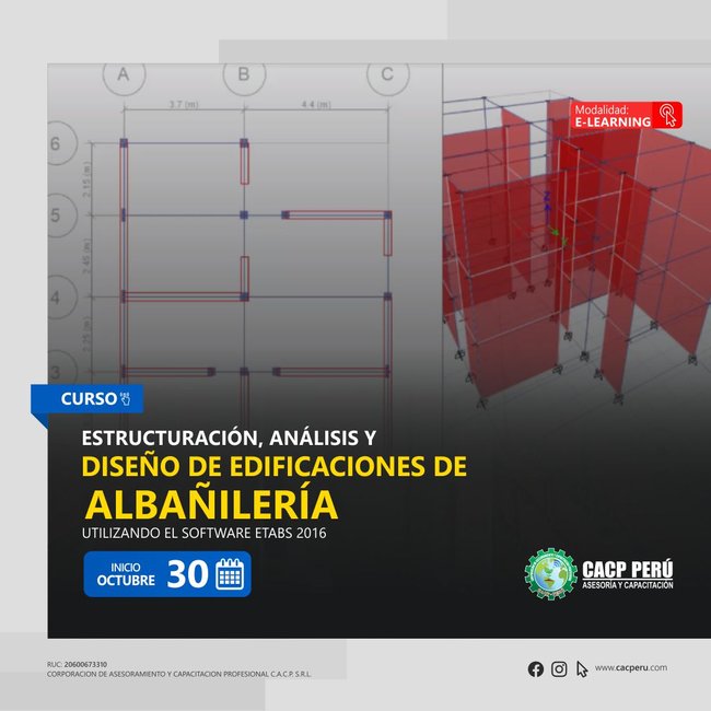 Estructuración, Análisis Y Diseño De Edificaciones De Albañilería Utilizando El Software Etabs 2016. 2022 - 2 - E-Learning