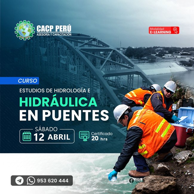 Estudios De Hidrología E Hidráulica En Puentes. 2025 - 1 E-Learning