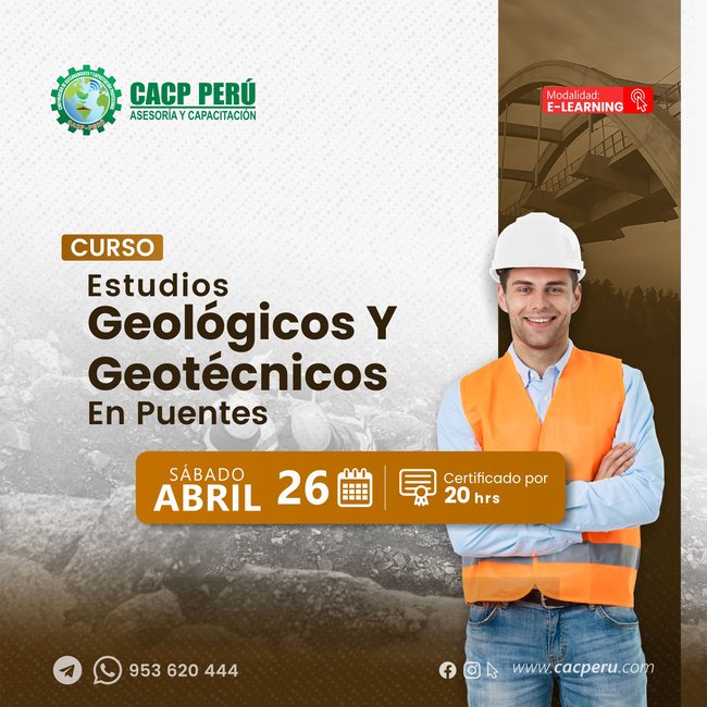 Estudios Geológicos Y Geotécnicos En Puentes. 2025 - 1 E-Learning