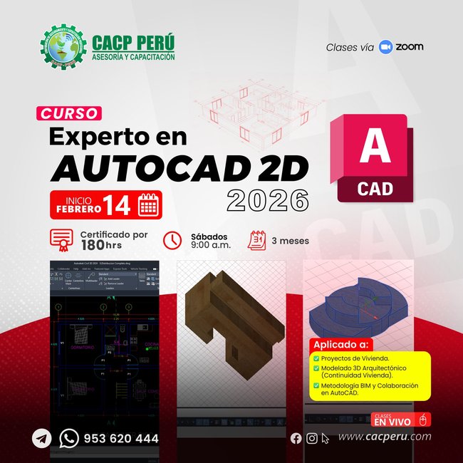 Experto en AUTOCAD 2D 2026. 2026-1 O