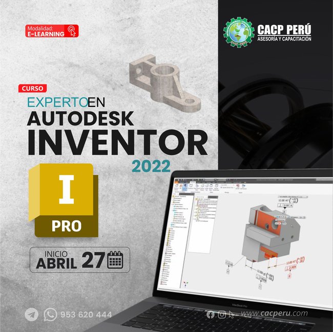 Experto En Autodesk Inventor V22. 2025 - 1 E-Learning
