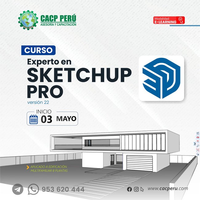 Experto En Sketchup Pro. 2025 - 1 E-Learning