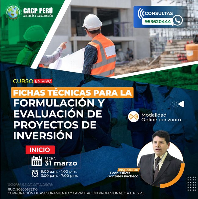 Fichas Técnicas Para La Formulación Y Evaluación De Proyectos De Inversión Pública 2024 - 1