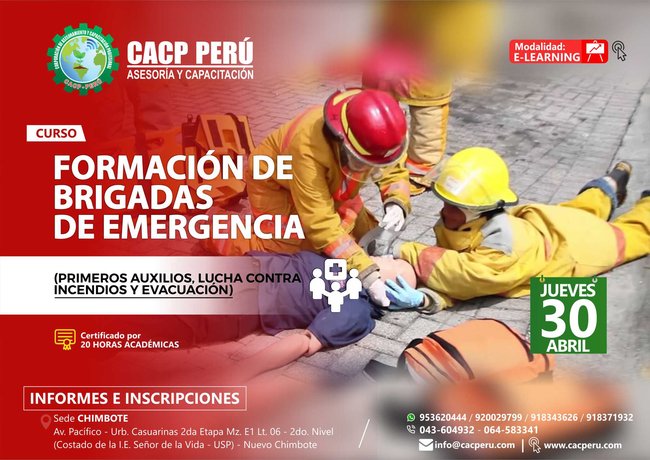 Formación De Brigadas De Emergencia (Primeros Auxilios, Lucha Contra Incendios Y Evacuación). 2020 - 1 - Virtual