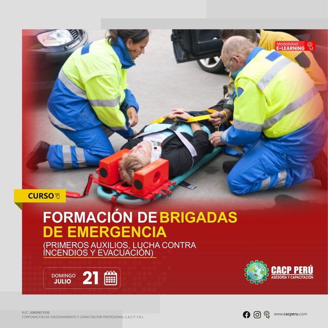 Formación De Brigadas De Emergencia (Primeros Auxilios, Lucha Contra Incendios Y Evacuación. 2024 - 1.2 E-Learning