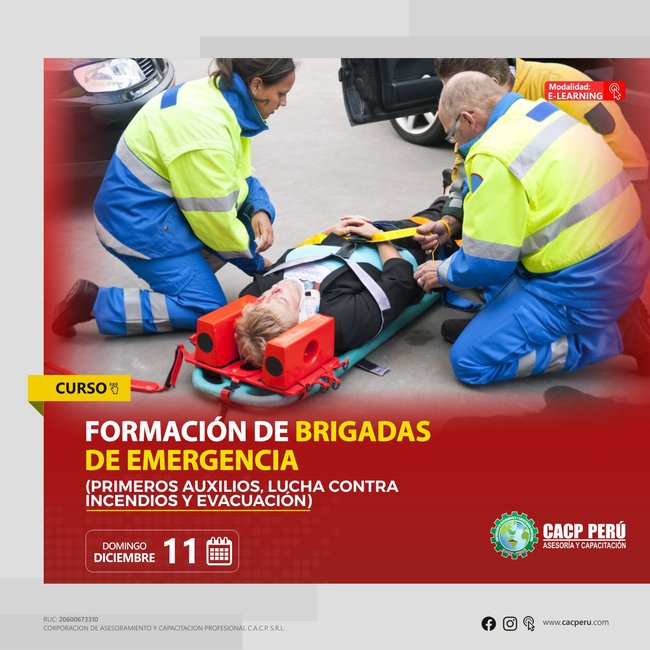 Formación De Brigadas De Emergencia (Primeros Auxilios, Lucha Contra Incendios Y Evacuación). 2022 - 2 - E-Learning