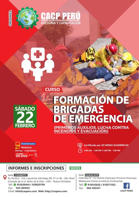 Formación De Brigadas De Emergencia (Primeros Auxilios, Lucha Contra Incendios Y Evacuación). 2019 - 2